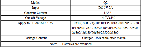 vapcell battery charger 2by